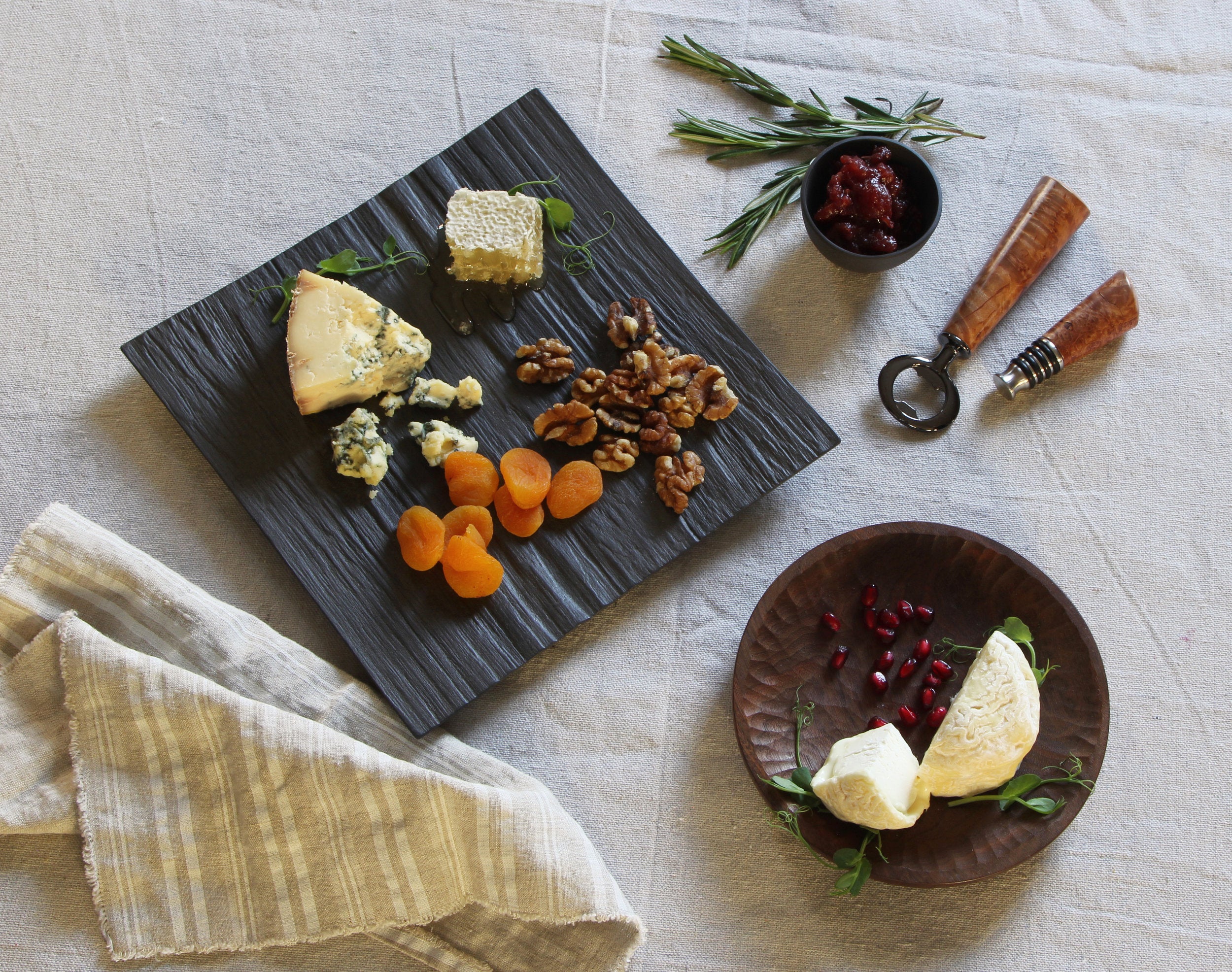 Splitwood Metal Serving Platter - Matte Black