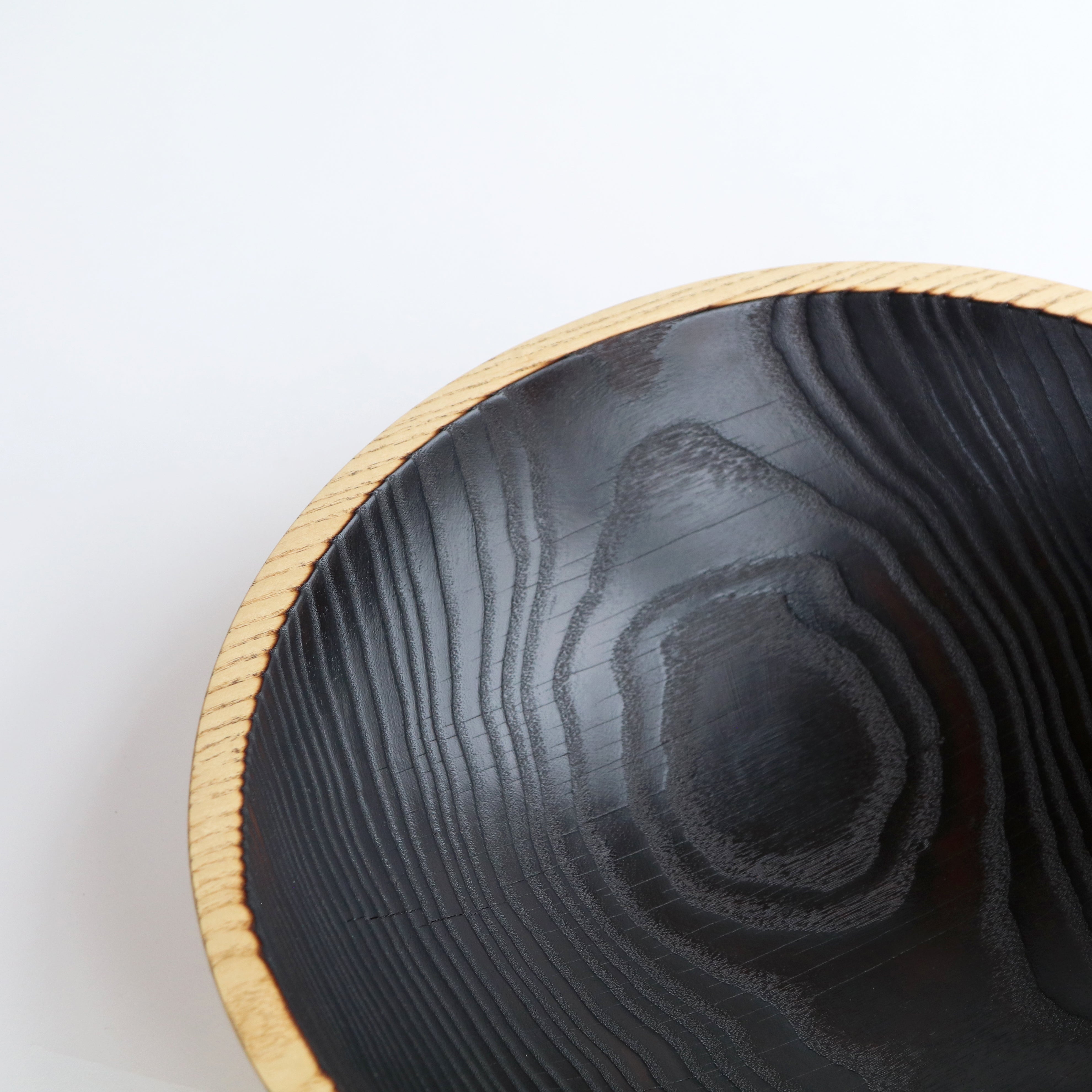 Charred Ash Wood Serving Bowls