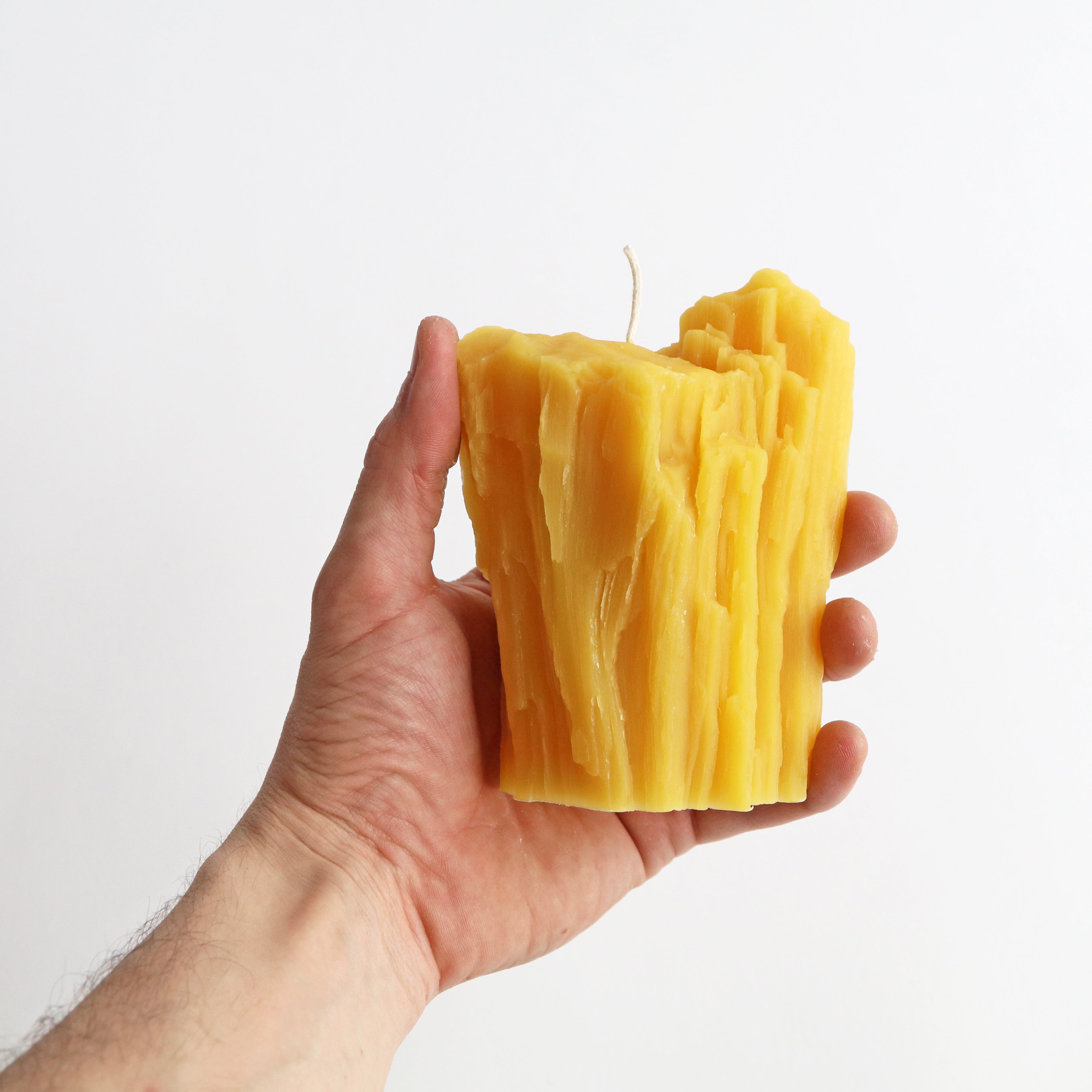Petrified Wood Beeswax Candle