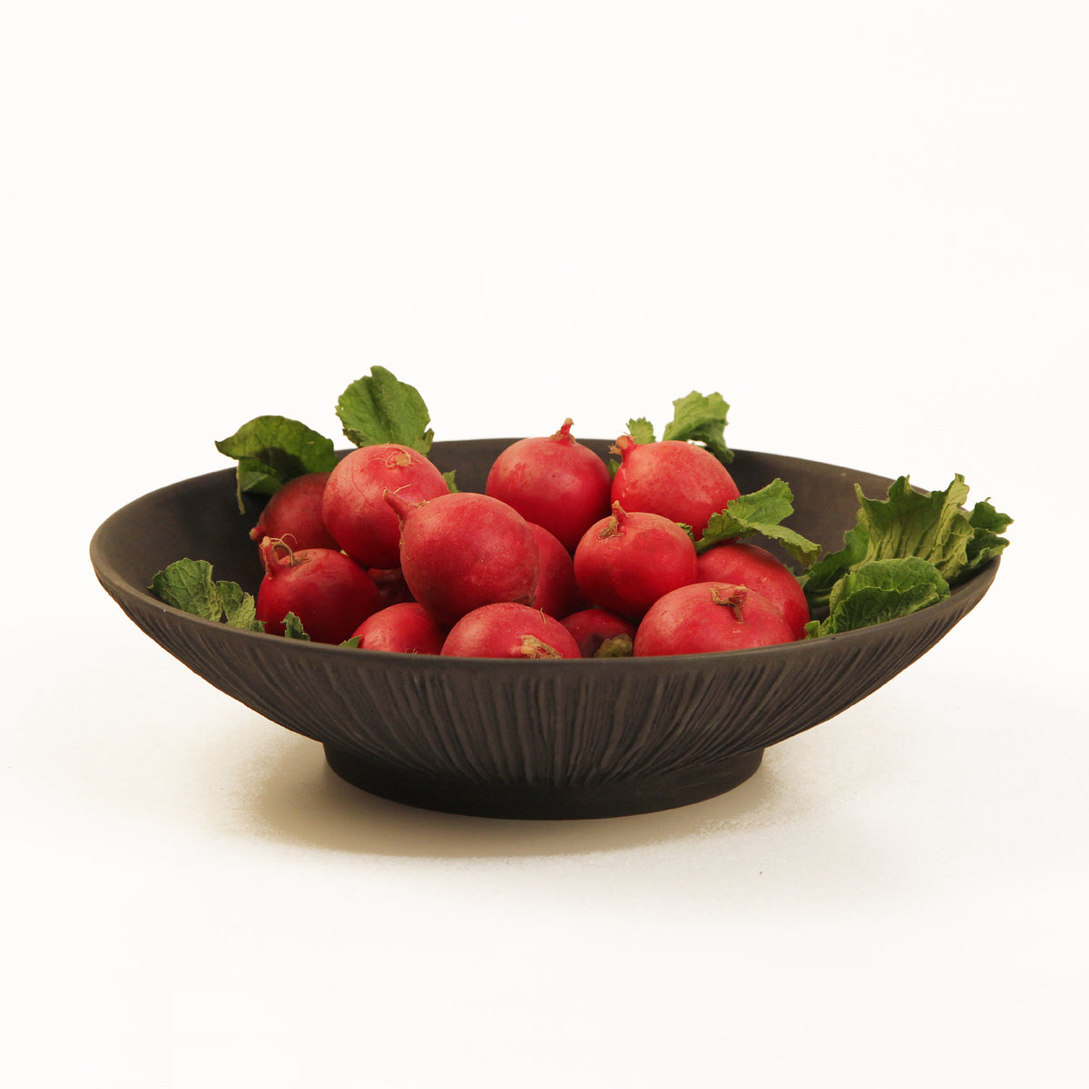 Large Splitwood Metal Bowl - Matte Black