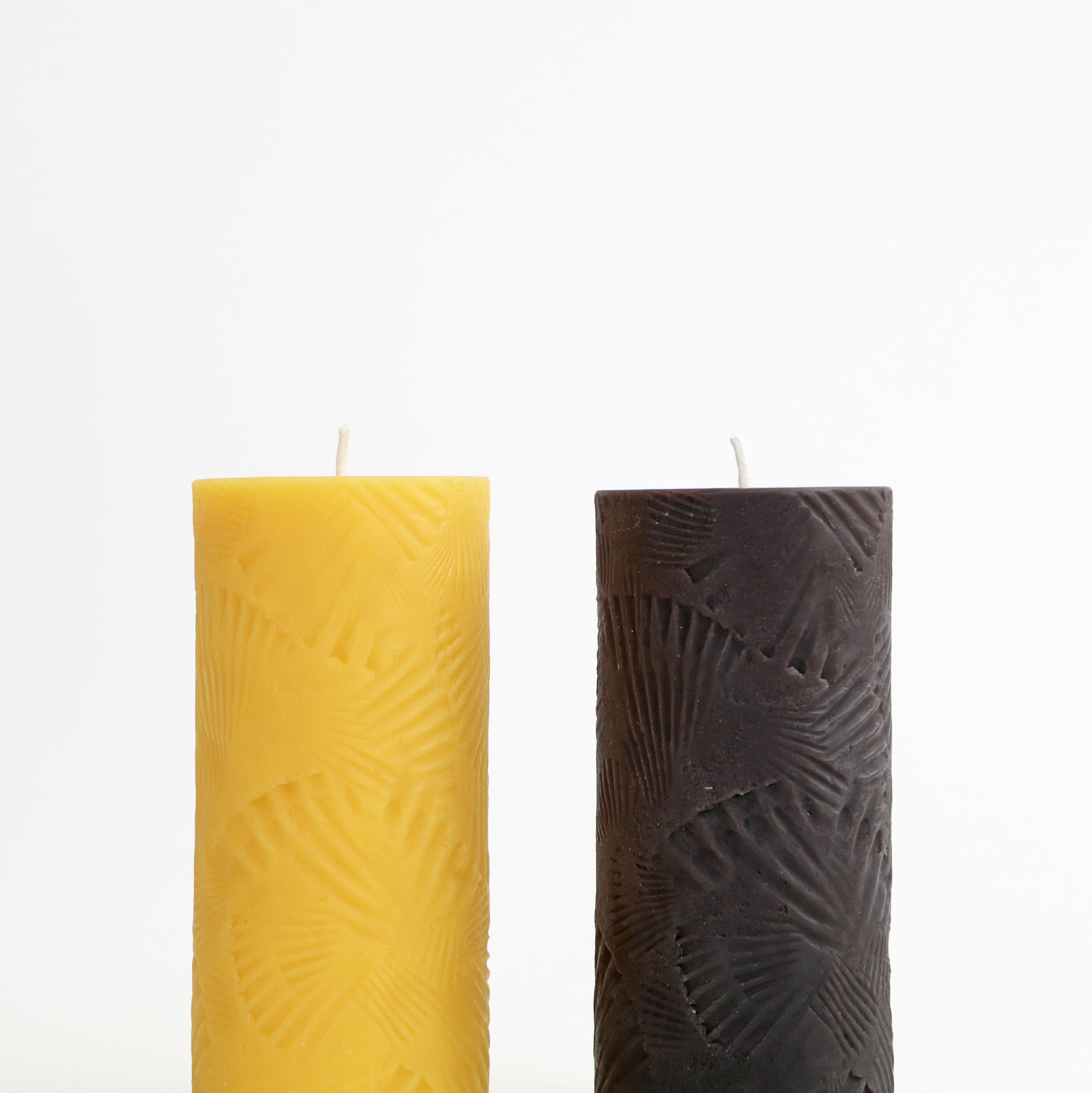 Scallop Shell Beeswax Pillar
