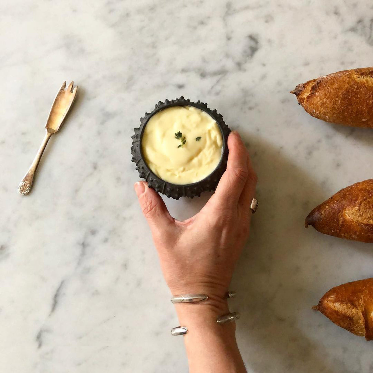 Sea Urchin Metal Bowl - Matte Black