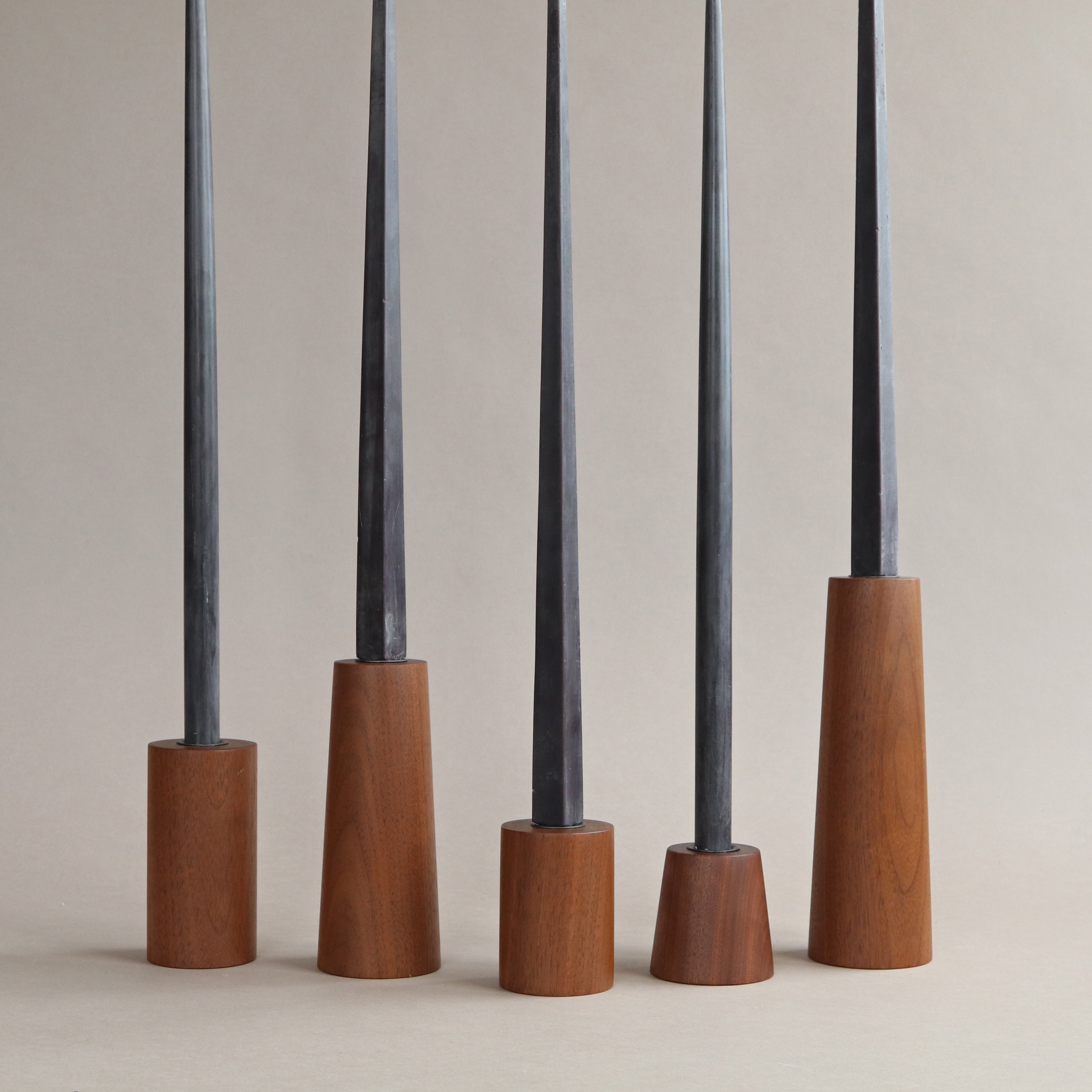 Walnut Taper Candle Holder