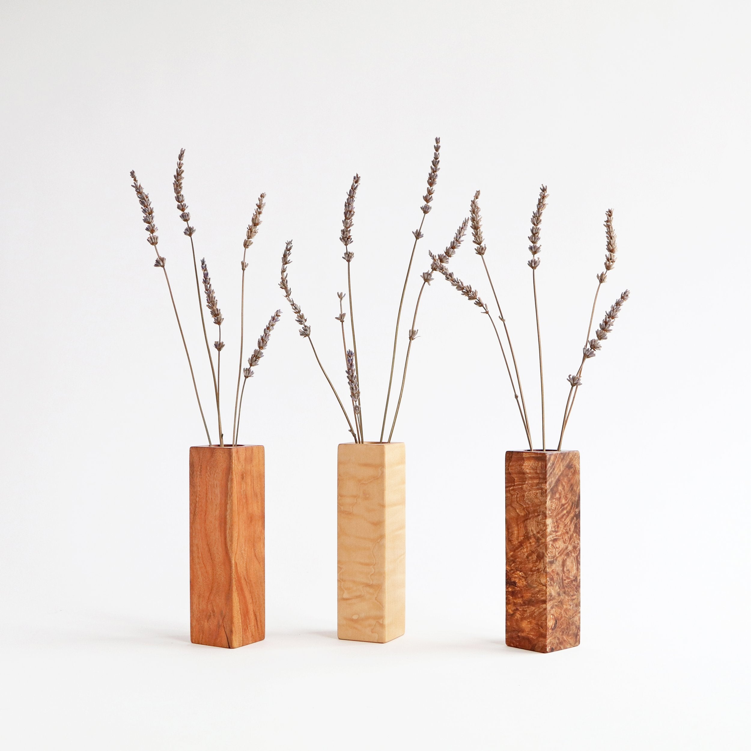 Wood Bud Vases