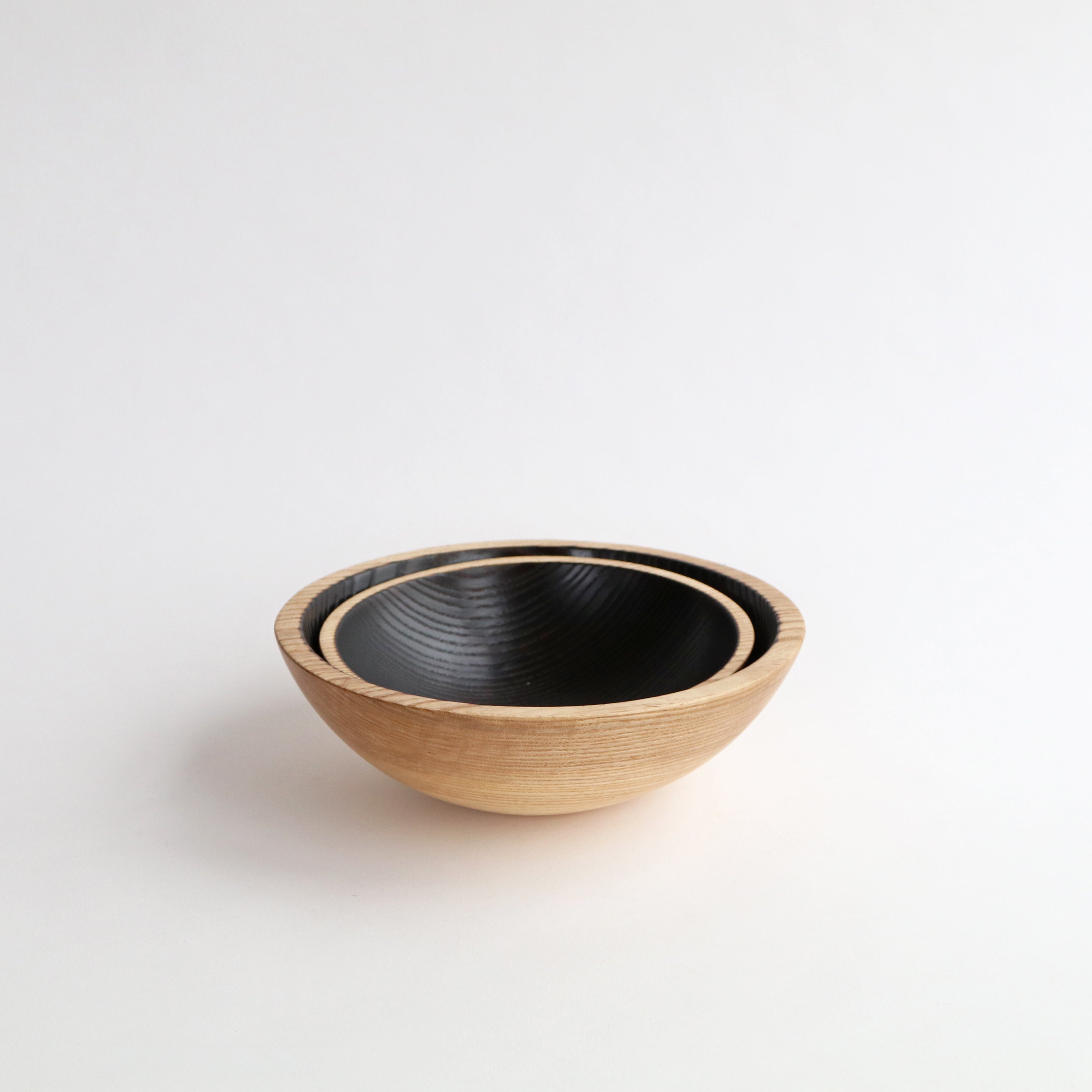 Charred Ash Wood Serving Bowls