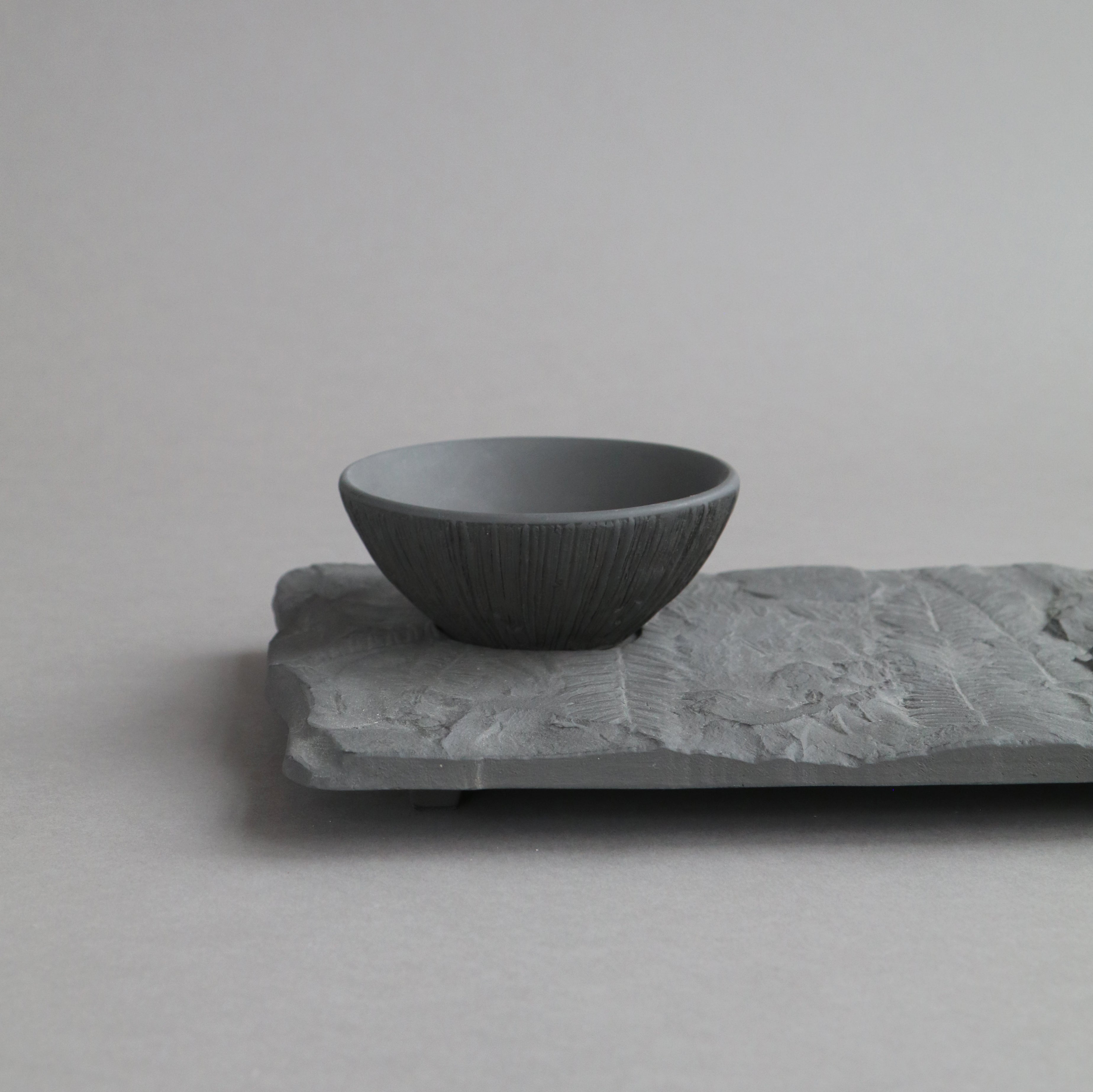 Fossilized Fern Metal Serving Platter