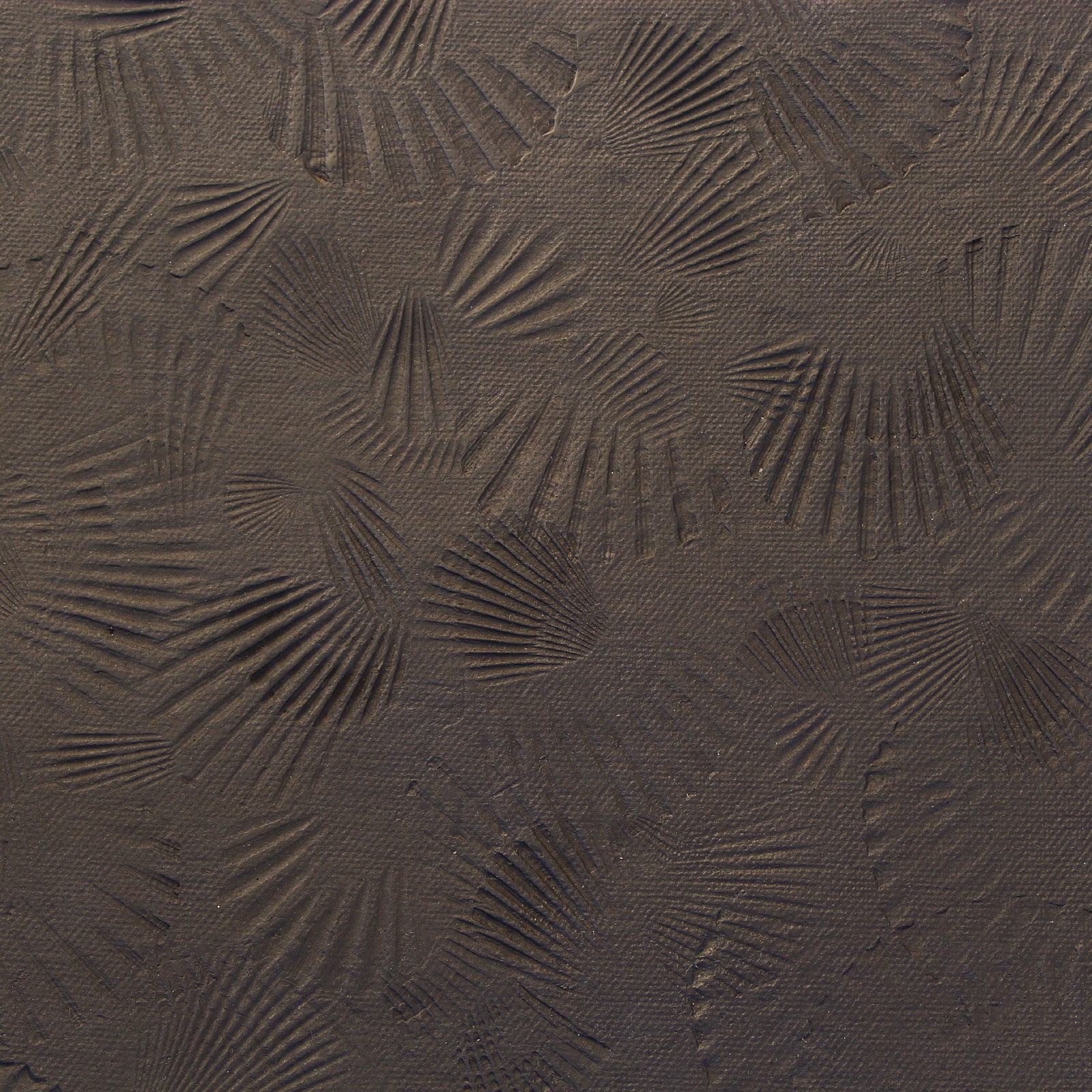 scallop shell impressions on black metal