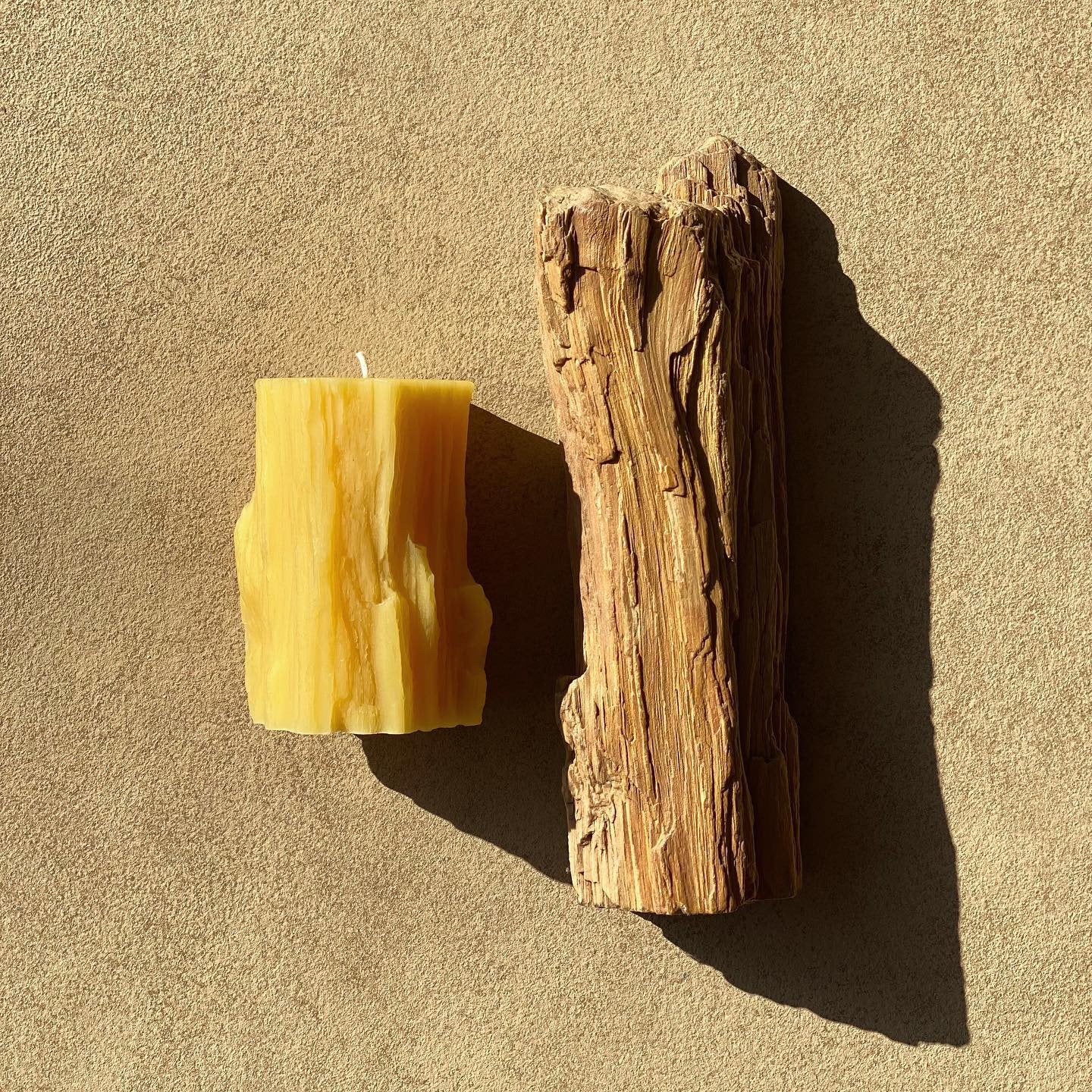 pillar and petrified on sand
