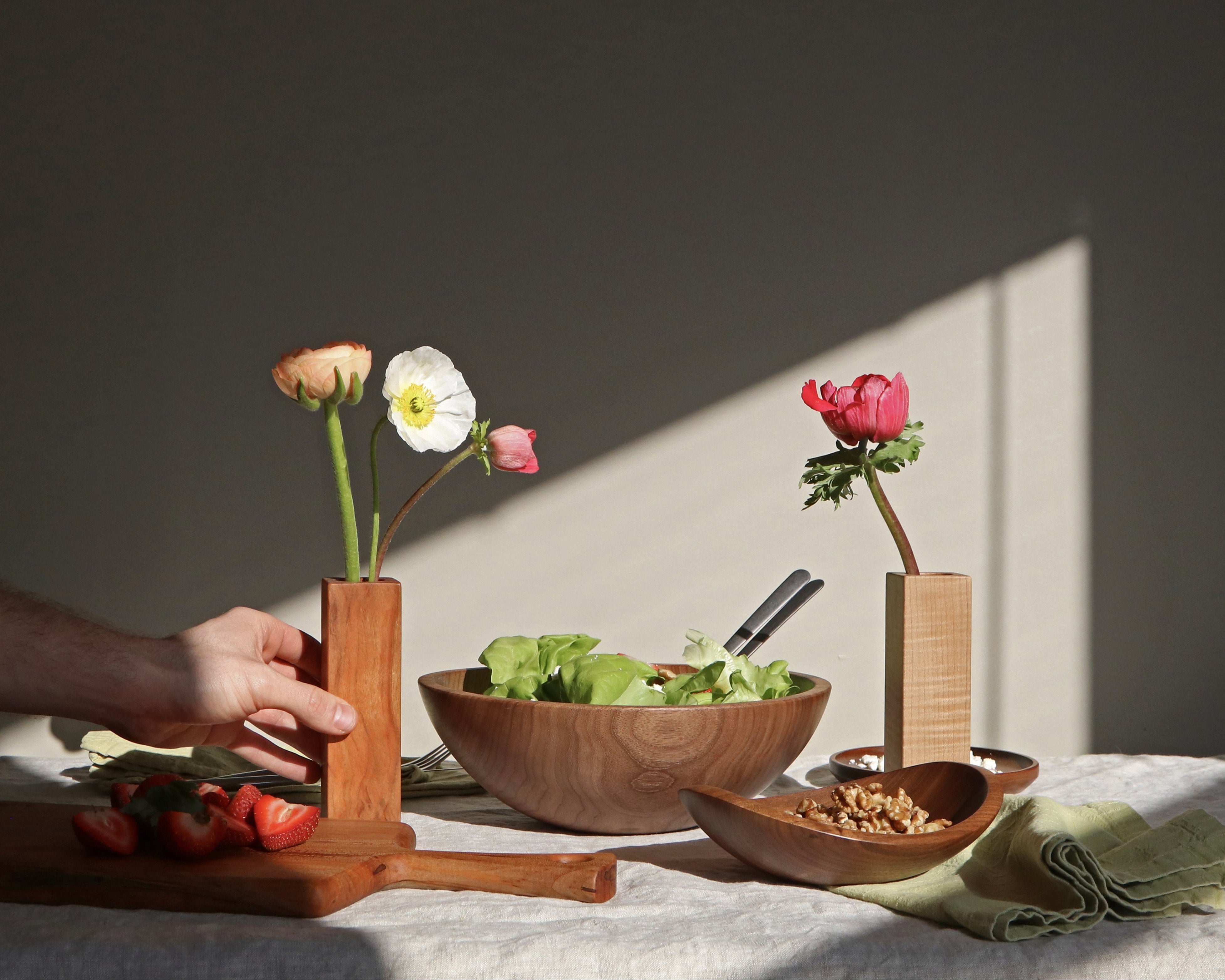 Walnut Wooden Serving Bowls